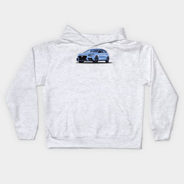 Hyundai i30 N Kids Hoodie by Nohjangnim